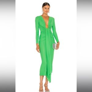 NWT Solace London Lorena midi dress GREEN